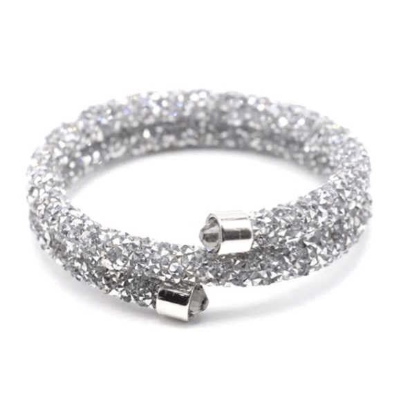 Jewelry - NWOT Crystal Wrap-Around Bracelet, clear/silver
